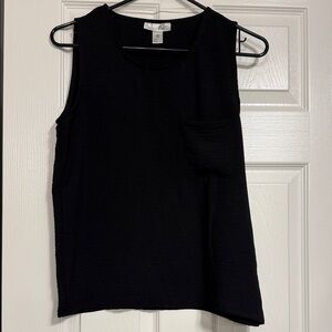Just Be Elegant Black Sleeveless Top